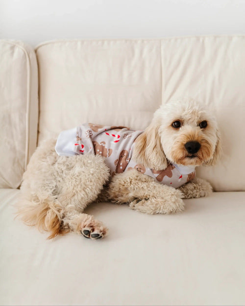 Baby Kids Bamboo Pajamas — Baking Spirits Bright Dog Sweater — Image 9