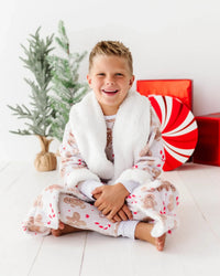 Baby Kids Bamboo Pajamas — Baking Spirits Bright Kids Plush Robe — Image 1