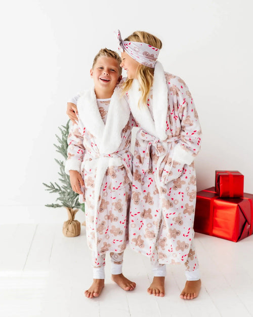 Baby Kids Bamboo Pajamas — Baking Spirits Bright Kids Plush Robe — Image 7