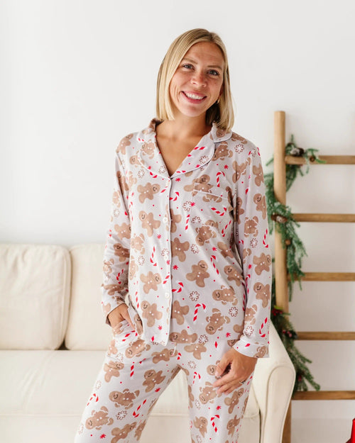 Baby Kids Bamboo Pajamas — Baking Spirits Bright Women's Pajama Set — Image 10
