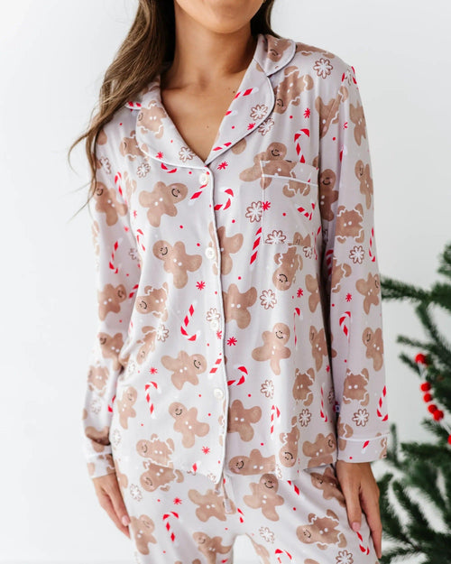 Baby Kids Bamboo Pajamas — Baking Spirits Bright Women's Pajama Set — Image 12