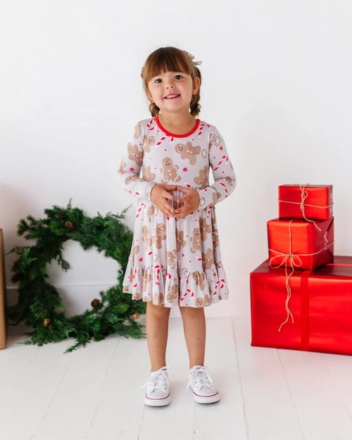 Baby Kids Bamboo Pajamas — Baking Spirits Bright Girls Dress — Image 9