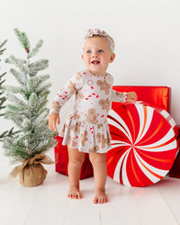 Baby Kids Bamboo Pajamas — Baking Spirits Bright Ruffle Dress — Image 1
