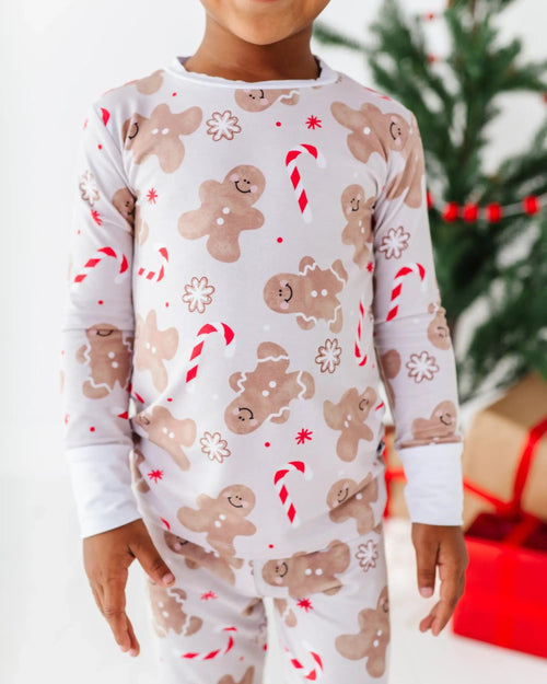 Baby Kids Bamboo Pajamas — Baking Spirits Bright Two-Piece Pajama Set — Image 13