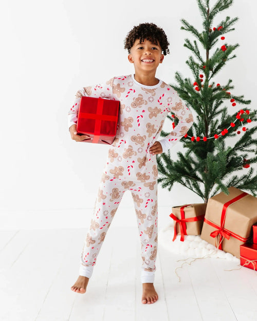 Baby Kids Bamboo Pajamas — Baking Spirits Bright Two-Piece Pajama Set — Image 20