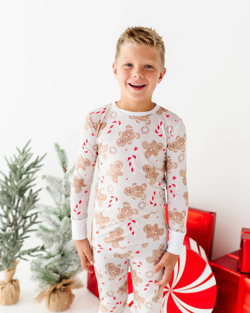 Baby Kids Bamboo Pajamas — Baking Spirits Bright Two-Piece Pajama Set — Image 17