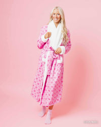 Baby Kids Bamboo Pajamas — Barbie™ Bowtique Adult Plush Robe — Image 1