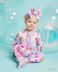 Baby Kids Bamboo Pajamas — Barbie™ Fantasy Convertible Ruffle Romper — Image 1