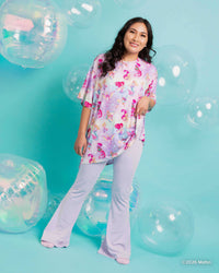 Baby Kids Bamboo Pajamas — Barbie™ Fantasy Women's Oversized T-Shirt & Bell Bottoms Set — Image 1