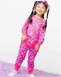 Baby Kids Bamboo Pajamas — Barbie™ Iconic Jogger Set — Image 1
