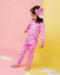 Baby Kids Bamboo Pajamas — Barbie™ Star Power Long Sleeve Pajama Set — Image 1