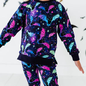 Baby Kids Bamboo Pajamas — Bat Attitude Jogger Set — Image 1