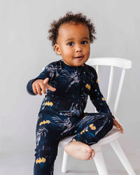 Baby Kids Bamboo Pajamas — BATMAN™ Caped Crusader Convertible Romper — Image 1
