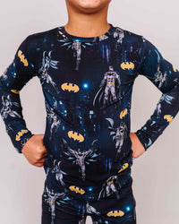 Baby Kids Bamboo Pajamas — BATMAN™ Caped Crusader Two-Piece Pajama Set — Image 1