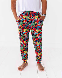 Baby Kids Bamboo Pajamas — BATMAN DC Comics™ Men's Lounge Pants - Red — Image 1