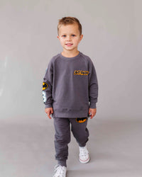Baby Kids Bamboo Pajamas — BATMAN™ Jogger Set — Image 1