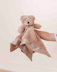 Baby Kids Bamboo Pajamas — Bear Hugs Minky Lovey — Image 1