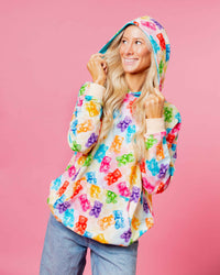 Baby Kids Bamboo Pajamas — Beary Gummy Adult Unisex Hoodie — Image 1