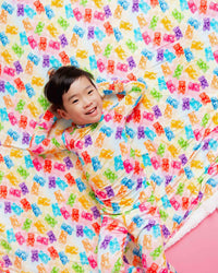 Baby Kids Bamboo Pajamas — Beary Gummy Bum Bum Blanket - Plush — Image 1