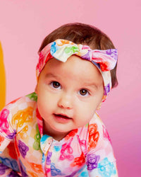 Baby Kids Bamboo Pajamas — Beary Gummy Headwrap — Image 1