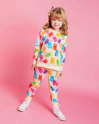 Baby Kids Bamboo Pajamas — Beary Gummy Jogger Set — Image 1