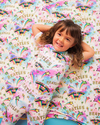 Baby Kids Bamboo Pajamas — Beatles™ Bum Bum Blanket — Image 1