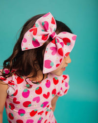 Baby Kids Bamboo Pajamas — Berry in Love Woven Piggy Clip — Image 1