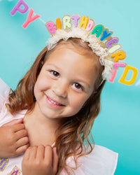 Baby Kids Bamboo Pajamas — Birthday Girl Headband — Image 1