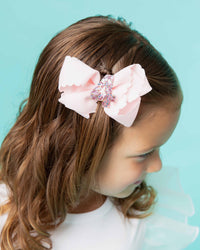 Baby Kids Bamboo Pajamas — Birthday Girl Bow Clip — Image 1