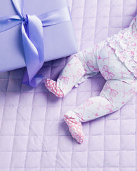 Baby Kids Bamboo Pajamas — Lilac Mist Quilted Bamboo Blanket - Adult & Kids — Image 1