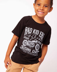 Baby Kids Bamboo Pajamas — Rad Kid Era Relaxed Fit T-Shirt — Image 1
