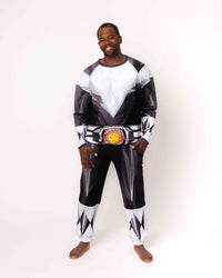 Baby Kids Bamboo Pajamas — Power Rangers Black Ranger Adult Jogger Set — Image 1