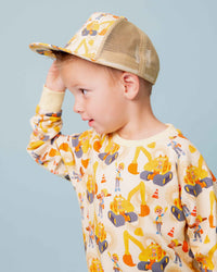 Baby Kids Bamboo Pajamas — Blippi™ Excavator Hat — Image 1