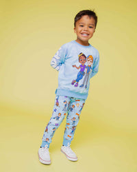 Baby Kids Bamboo Pajamas — Blippi™ & Meekah Adventures Jogger Set — Image 1
