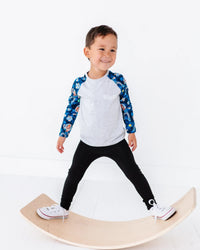 Baby Kids Bamboo Pajamas — Blippi™ in Space Long Sleeve Raglan T-Shirt — Image 1