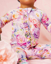 Baby Kids Bamboo Pajamas — Bloom Service Convertible Ruffle Romper — Image 1