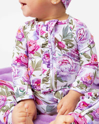 Baby Kids Bamboo Pajamas — Blooming Peotential Convertible Ruffle Romper — Image 1