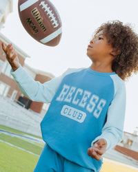 Baby Kids Bamboo Pajamas — Recess Club Crew Neck Sweatshirt — Image 1