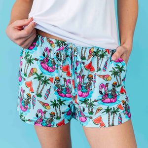 Baby Kids Bamboo Pajamas — Bone Chillin Women's Lounge Shorts — Image 1