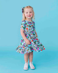 Baby Kids Bamboo Pajamas — Bone Chillin Girls Dress & Shorts Set — Image 1