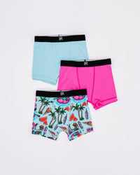 Baby Kids Bamboo Pajamas — Bone Chillin 3-Pack Boy's Boxer Brief Underwear — Image 1