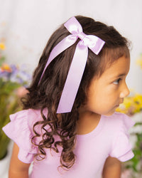 Baby Kids Bamboo Pajamas — Boo-tiful Blooms Extra Long Bow — Image 1