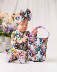 Baby Kids Bamboo Pajamas — Boo-tiful Blooms Treat Basket — Image 1