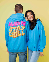 Baby Kids Bamboo Pajamas — Brain Freeze Adult Unisex Hoodie - Blue — Image 1