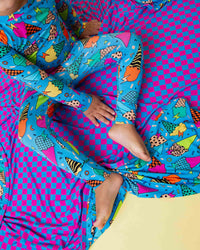 Baby Kids Bamboo Pajamas — Brain Freeze Bum Bum Blanket - Blue — Image 1