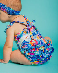 Baby Kids Bamboo Pajamas — Current Crew Bubble Romper — Image 1