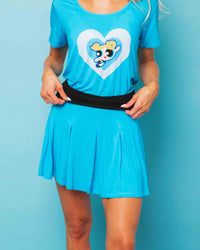 Baby Kids Bamboo Pajamas — The Powerpuff Girls™ Bubbles Adult Skort — Image 1