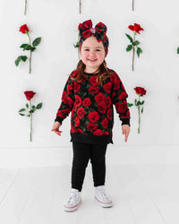 Baby Kids Bamboo Pajamas — Bums & Roses Crew Neck Sweatshirt — Image 1