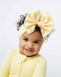 Baby Kids Bamboo Pajamas — Butter Than Ever Biggie Bow — Image 1