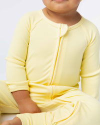 Baby Kids Bamboo Pajamas — Butter Than Ever Ribbed Convertible Romper — Image 1